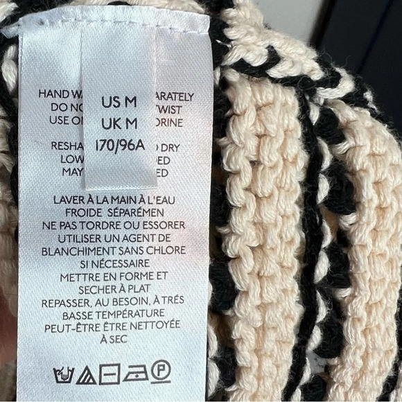 NWOT Anthropologie Maeve Lana Striped Longline Cardigan Cream Casual Medium - Picture 9 of 13